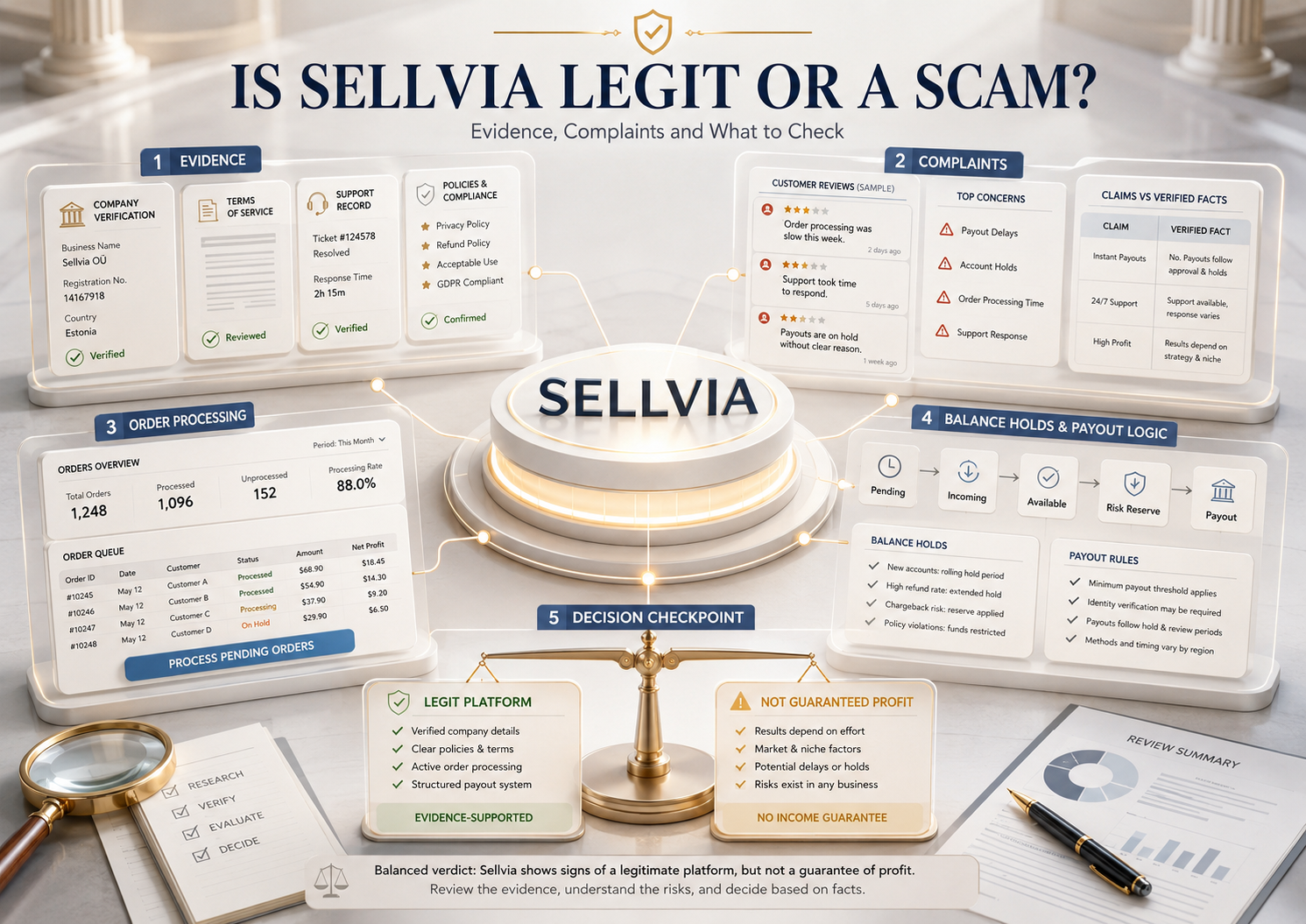 Is Sellvia Legit or a Scam? Evidence, Complaints and What to Check